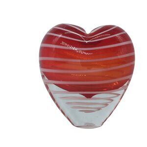 Murano Glass Vase Hand-blown Heart Vase 4 X 3